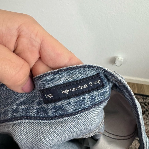 Citizens of Humanity Liya Premium Vintage High Rise Classic Crop Jeans Torn 26 - Picture 12 of 14